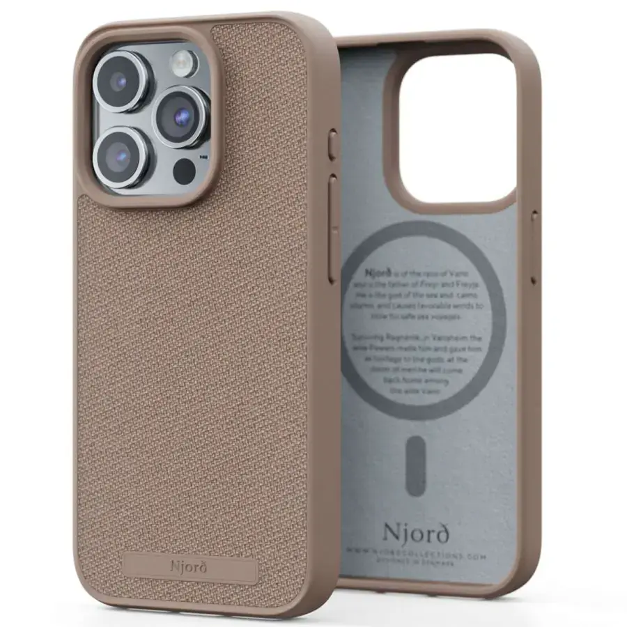 Чехол Njord Fabric MagSafe Case for iPhone 15 Pro - Pink Sand (NA53FA12)