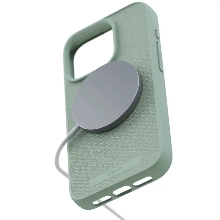 Чехол Njord Fabric MagSafe Case for iPhone 15 Pro - Turquoise (NA53FA13)