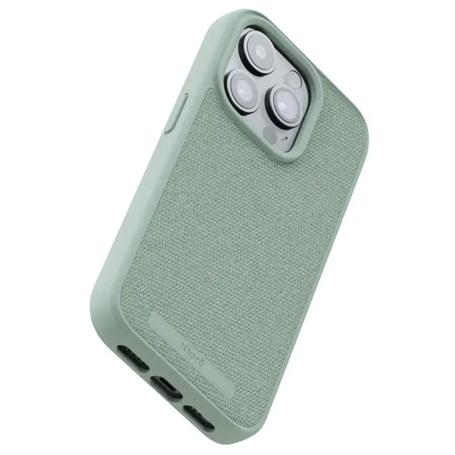 Чехол Njord Fabric MagSafe Case for iPhone 15 Pro - Turquoise (NA53FA13)