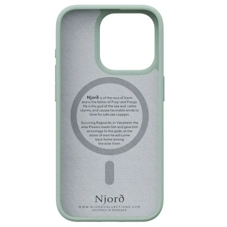 Чехол Njord Fabric MagSafe Case for iPhone 15 Pro - Turquoise (NA53FA13)