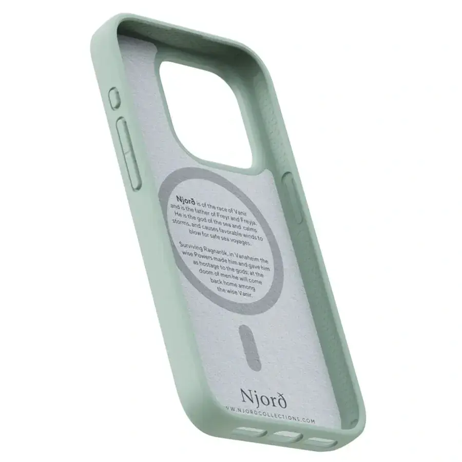 Чехол Njord Fabric MagSafe Case for iPhone 15 Pro - Turquoise (NA53FA13)