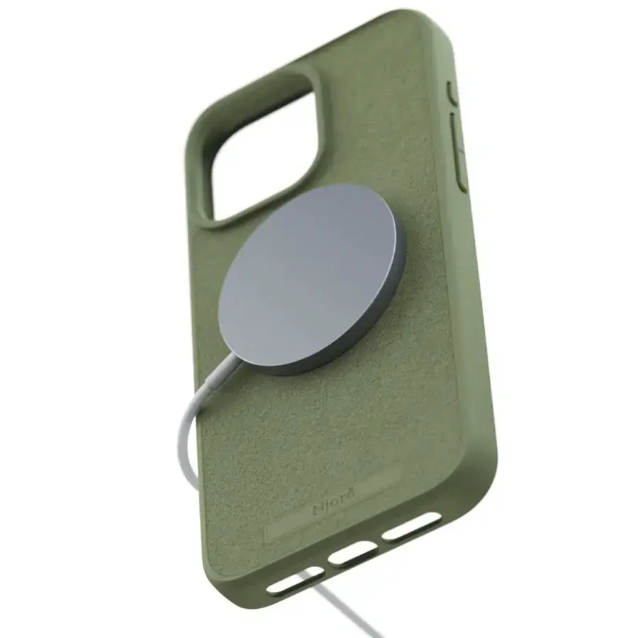 Чохол Njord Suede MagSafe Case for iPhone 15 Pro Max - Olive (NA54SU06)