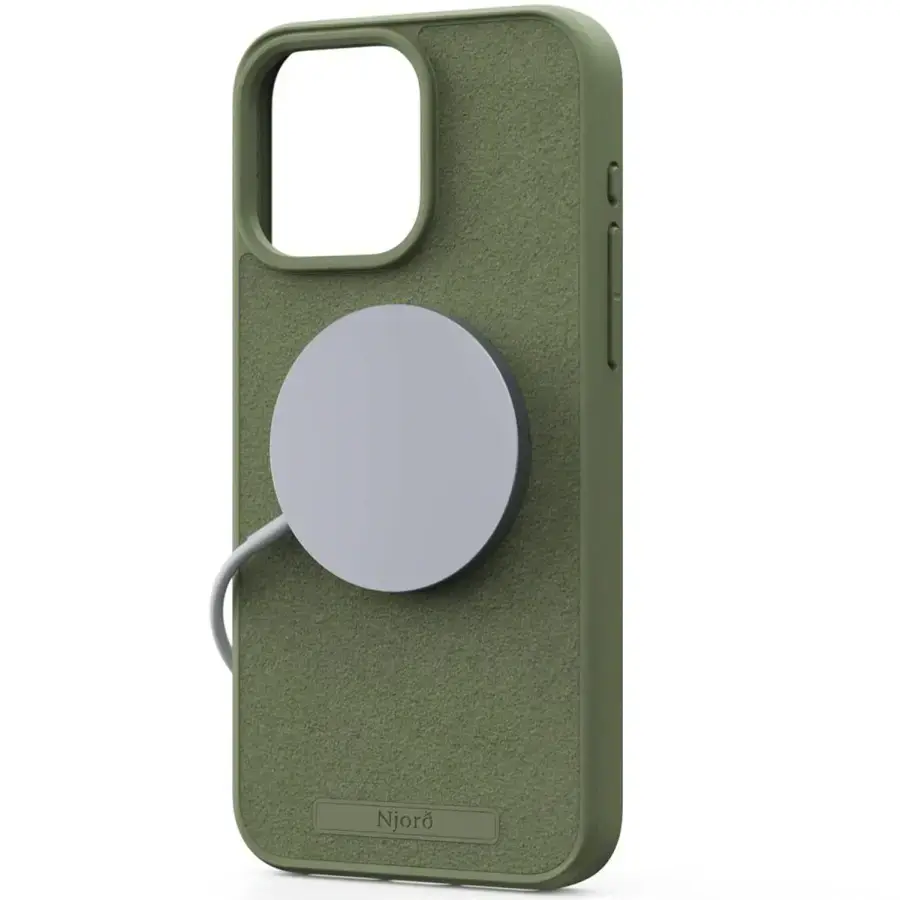 Чохол Njord Suede MagSafe Case for iPhone 15 Pro Max - Olive (NA54SU06)