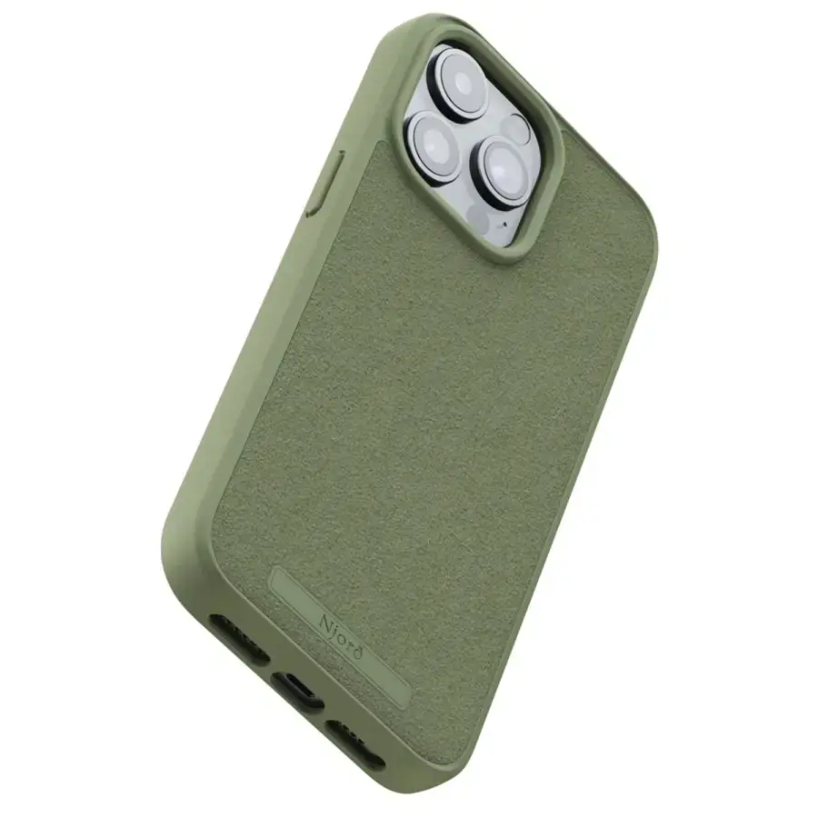 Чохол Njord Suede MagSafe Case for iPhone 15 Pro Max - Olive (NA54SU06)