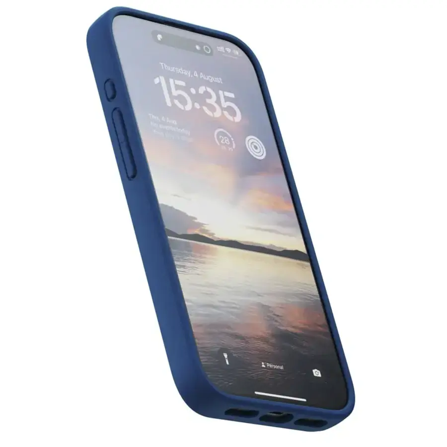 Чохол Njord Suede MagSafe Case for iPhone 15 Pro - Navy Blue (NA53SU01)