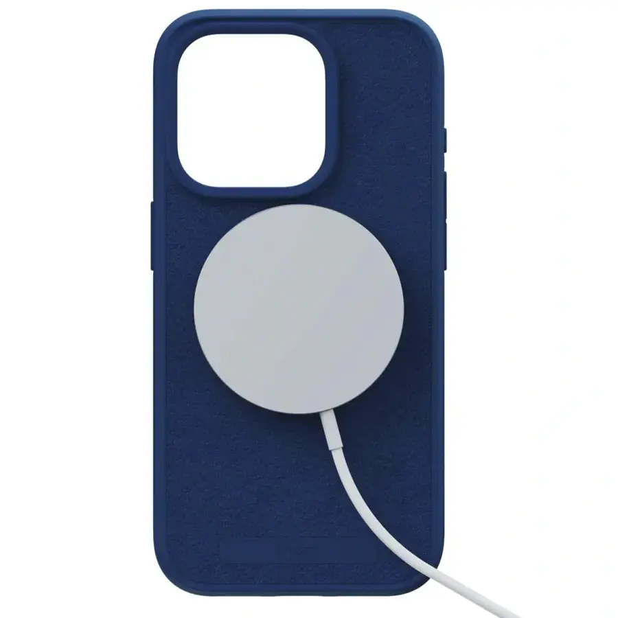 Чохол Njord Suede MagSafe Case for iPhone 15 Pro - Navy Blue (NA53SU01)