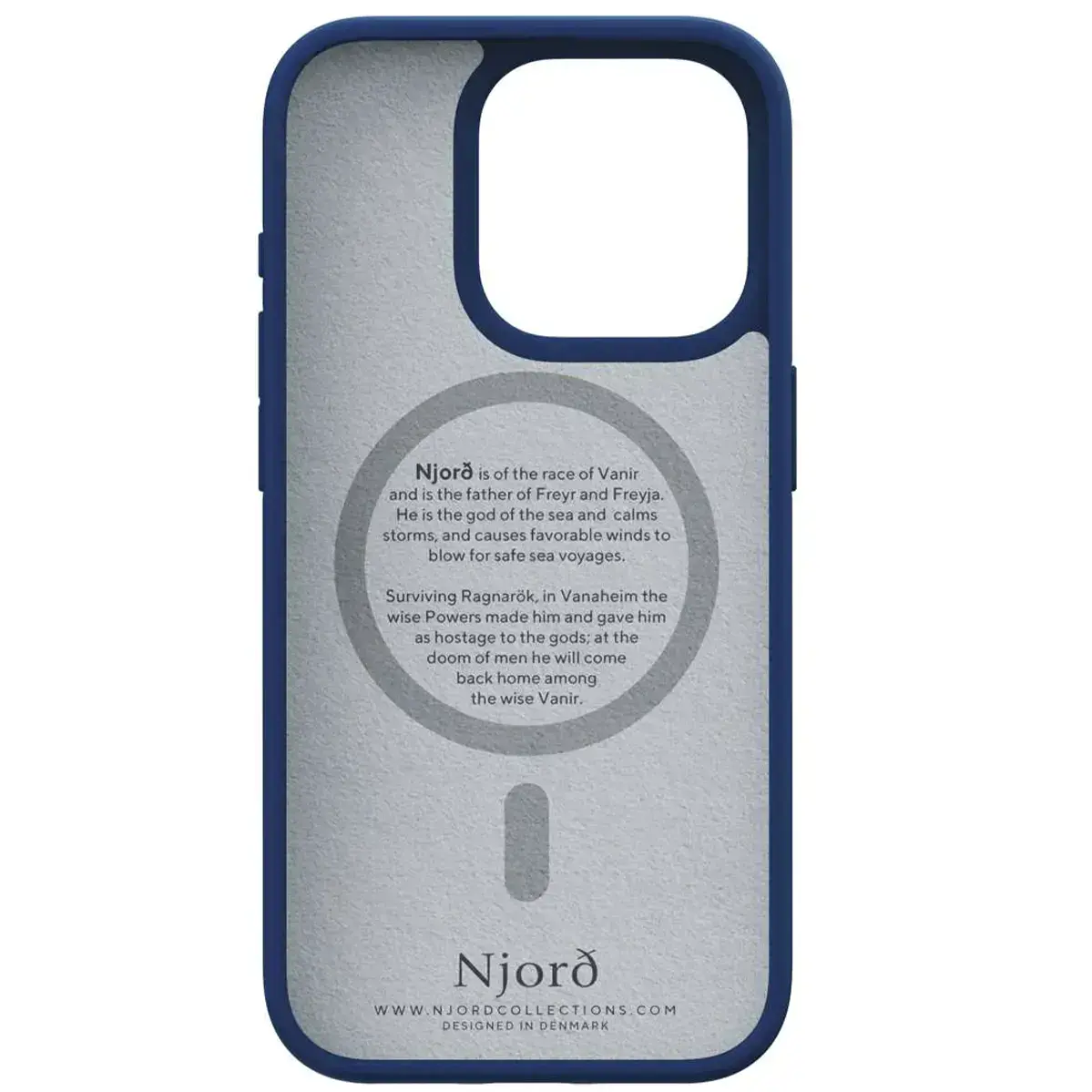 Чохол Njord Suede MagSafe Case for iPhone 15 Pro - Navy Blue (NA53SU01)