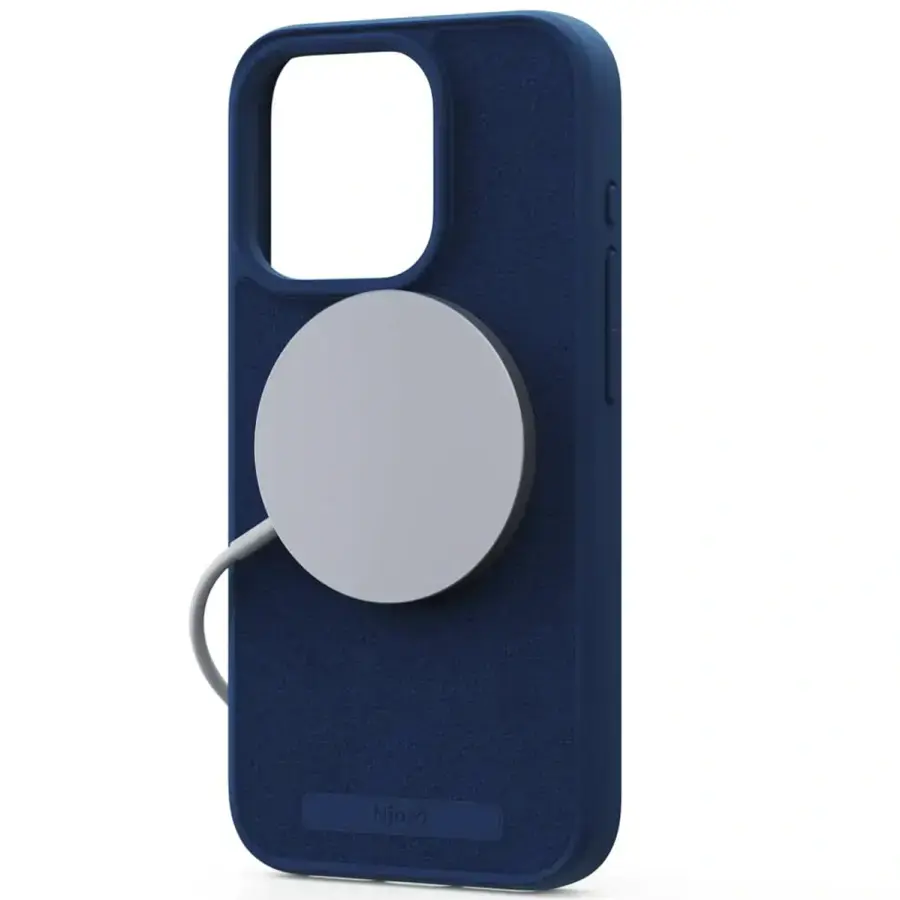 Чохол Njord Suede MagSafe Case for iPhone 15 Pro - Navy Blue (NA53SU01)