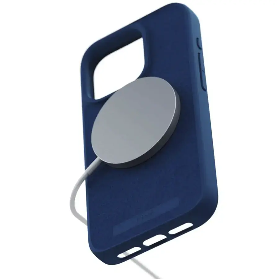 Чохол Njord Suede MagSafe Case for iPhone 15 Pro - Navy Blue (NA53SU01)
