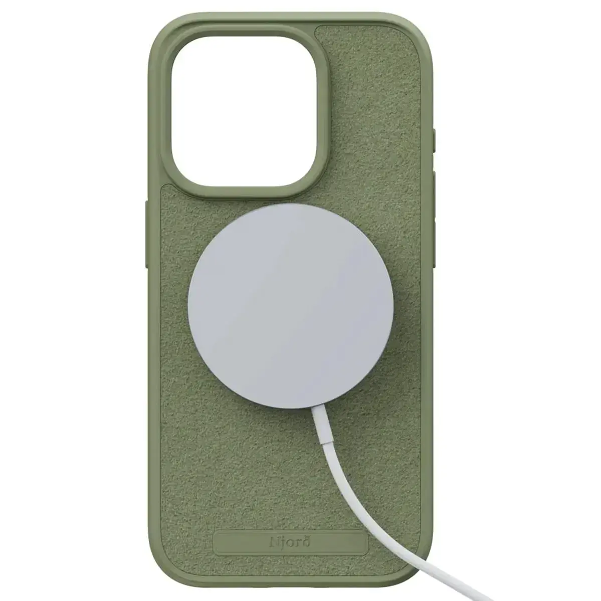 Чохол Njord Suede MagSafe Case for iPhone 15 Pro - Olive (NA53SU06)