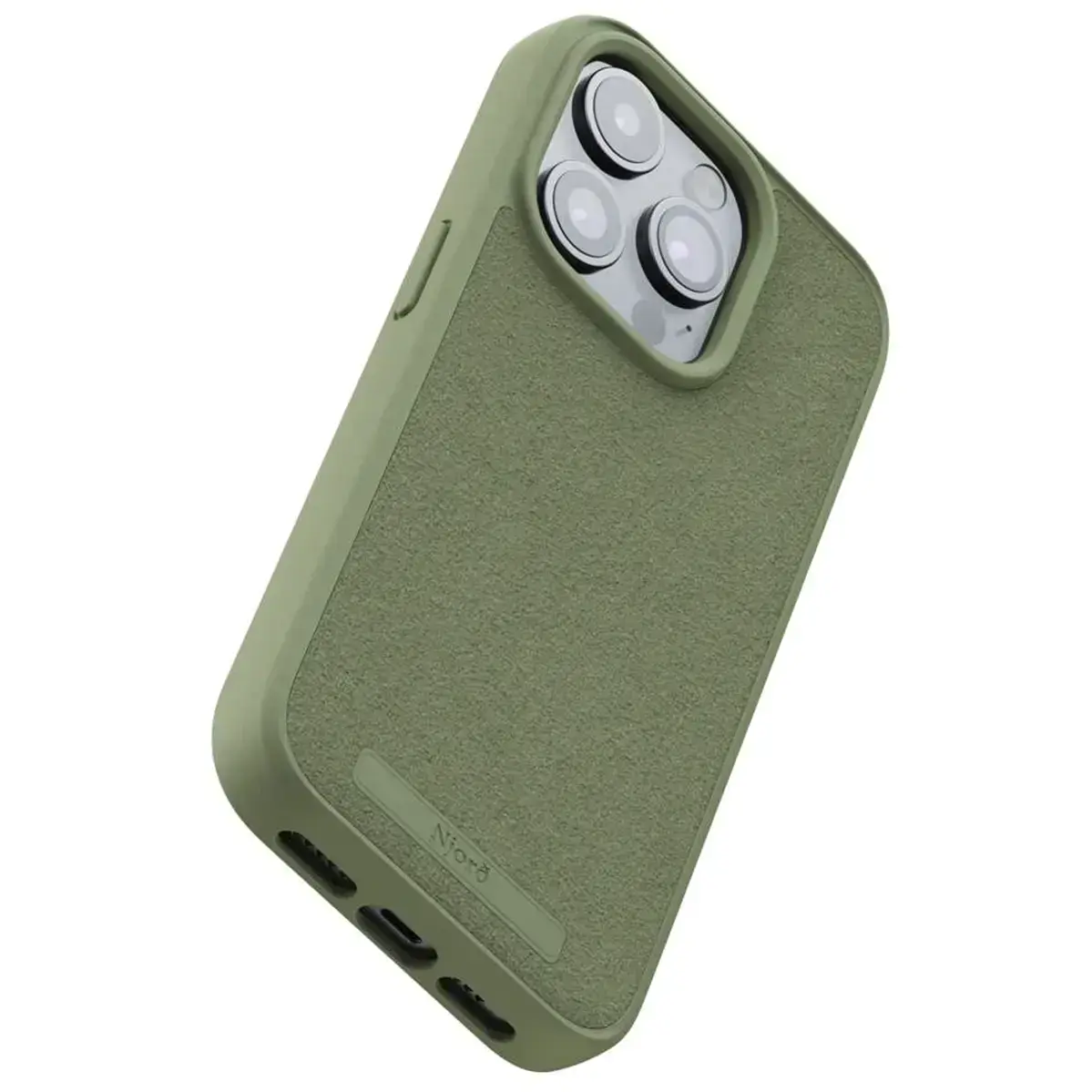 Чохол Njord Suede MagSafe Case for iPhone 15 Pro - Olive (NA53SU06)