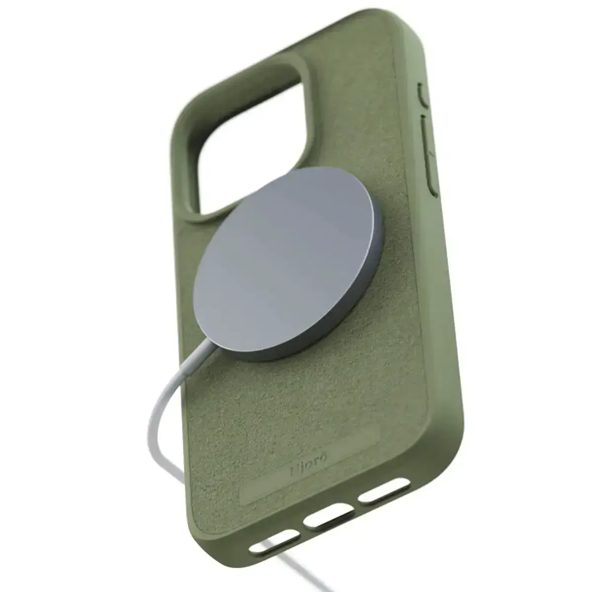 Чохол Njord Suede MagSafe Case for iPhone 15 Pro - Olive (NA53SU06)