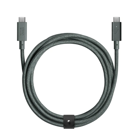 Кабель Native Union Belt Cable USB-C to USB-C Pro 240W Slate Green (2.4 m) (BELT-PRO2-GRN-NP)