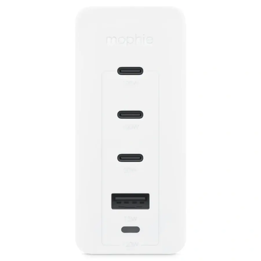 Настінний зарядний пристрій Mophie speedport 120 4-port GaN wall charger travel kit 120W (409909441, HPZF2)