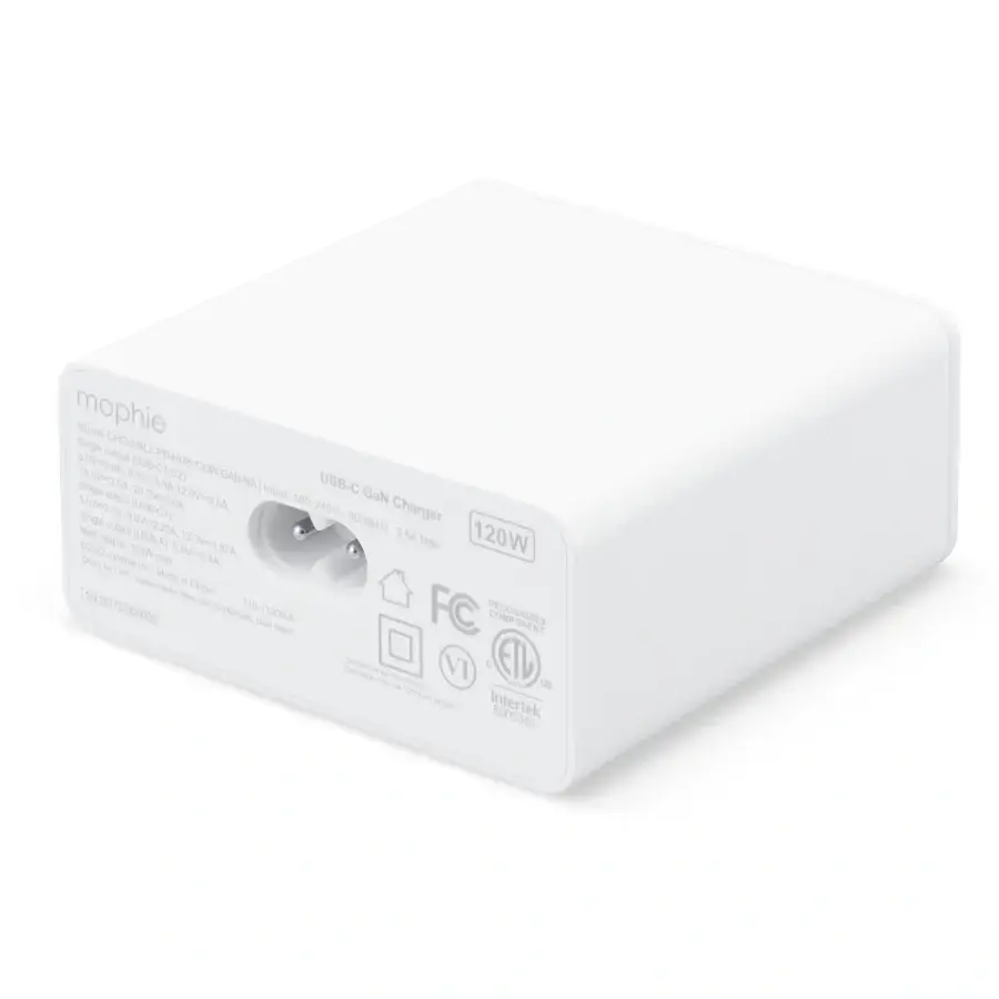 Настінний зарядний пристрій Mophie speedport 120 4-port GaN wall charger travel kit 120W (409909441, HPZF2)