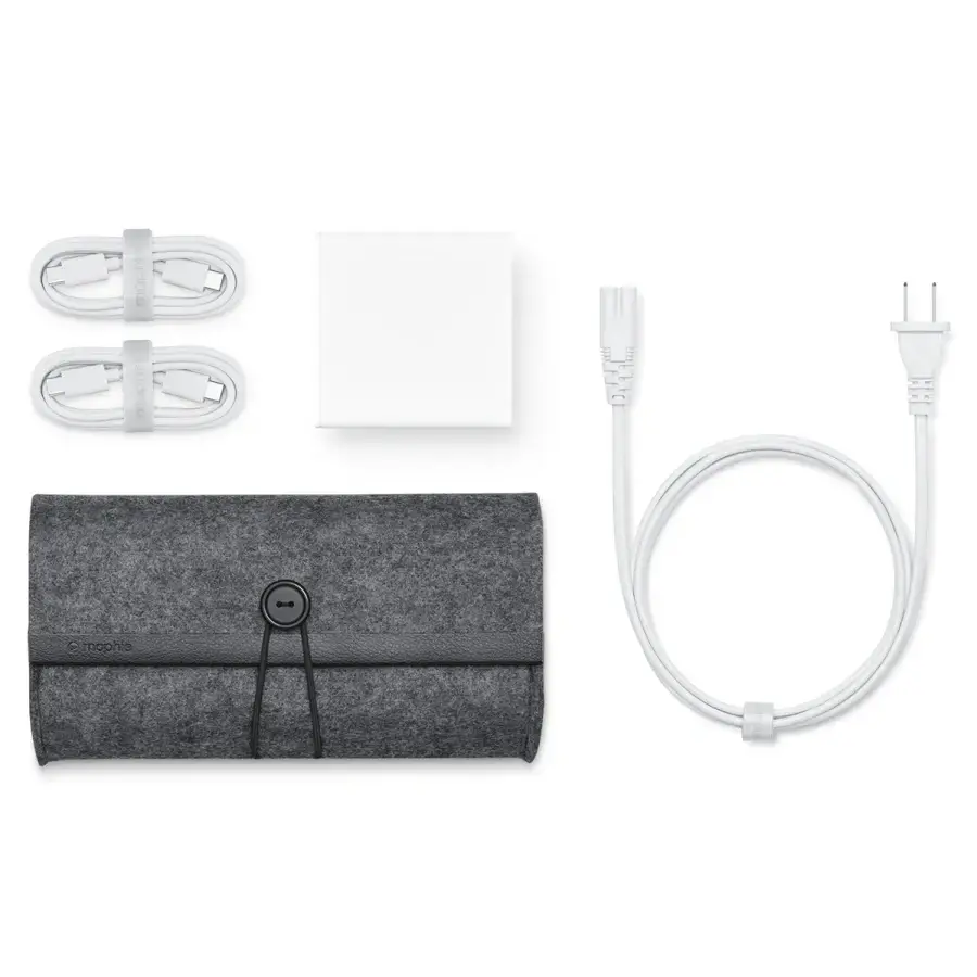 Настінний зарядний пристрій Mophie speedport 120 4-port GaN wall charger travel kit 120W (409909441, HPZF2)