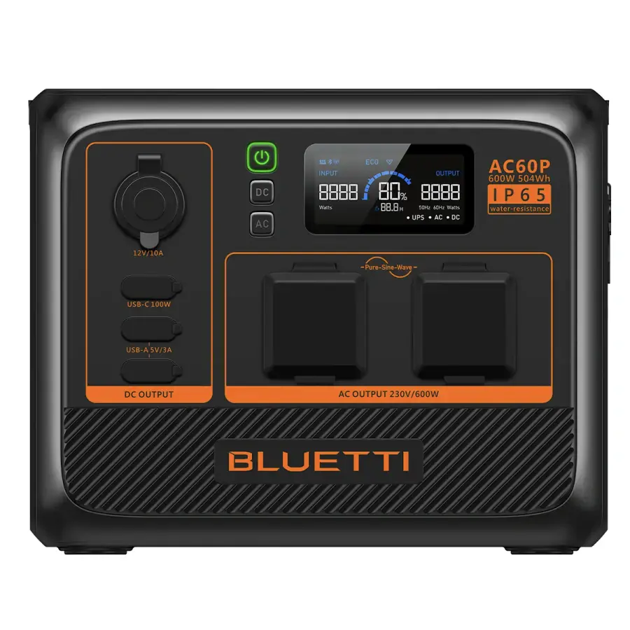 Портативна зарядна станція BLUETTI AC60P Portable Power Station | 600W 504Wh