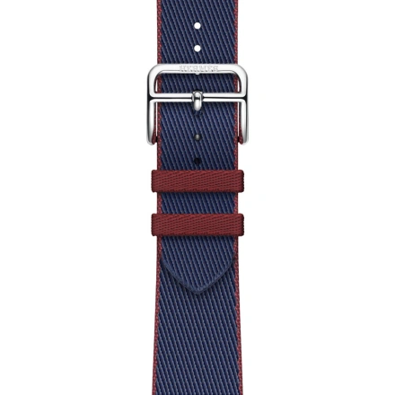 Ремінець Apple Watch Hermès 38/40/41mm Navy/Rouge H Twill Jump Single Tour (MTHF3)