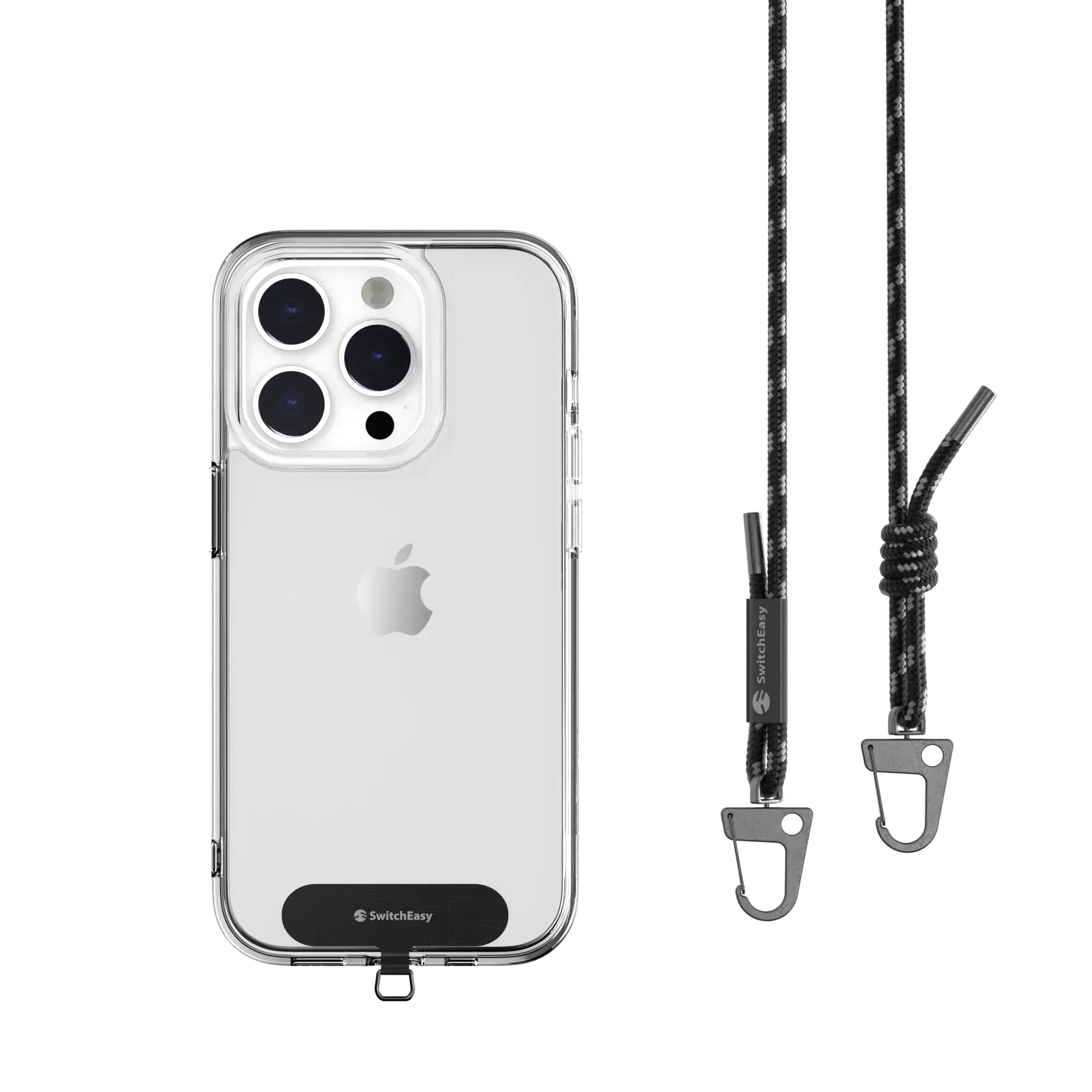 Ремешок через плечо SwitchEasy Easy Strap+Easy Strap Card 6mm - Black/White (SPHIPH154BW23)