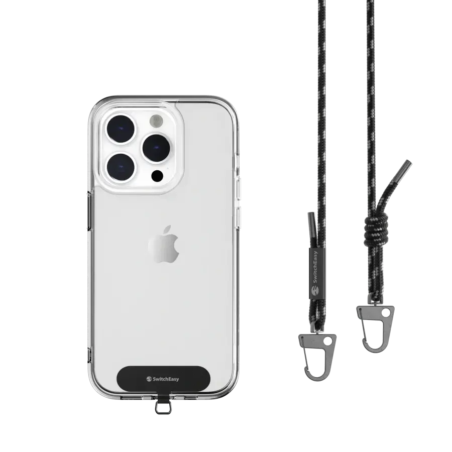 Ремінець через плече SwitchEasy Easy Strap+Easy Strap Card 6mm - Black/White (SPHIPH154BW23)