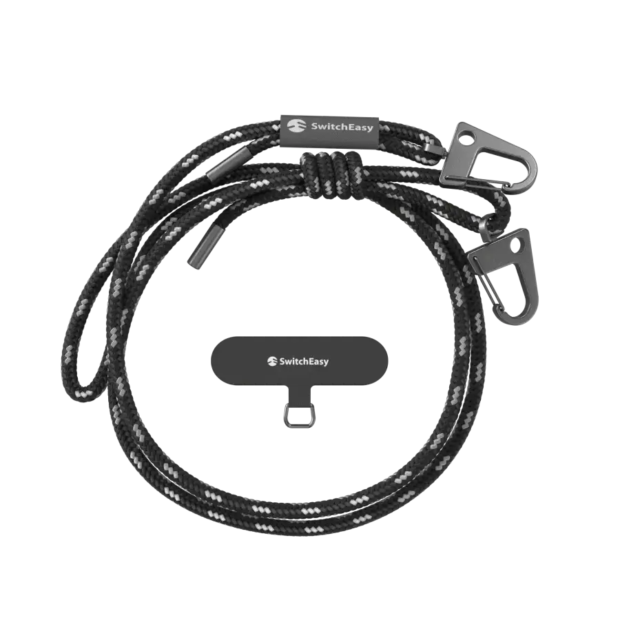 Ремінець через плече SwitchEasy Easy Strap+Easy Strap Card 6mm - Black/White (SPHIPH154BW23)