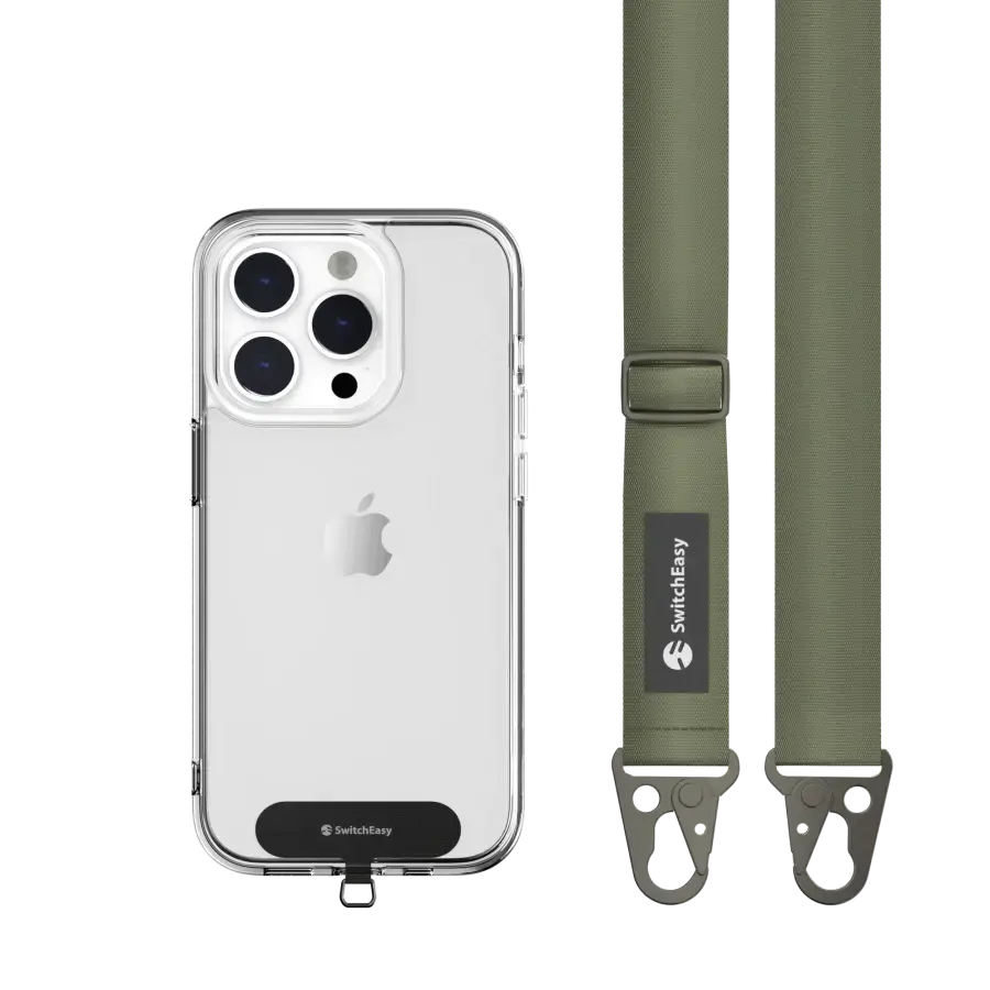 Ремінець через плече SwitchEasy Easy Strap+Easy Strap Card 25mm - Army Green (SPHIPH155AN23)