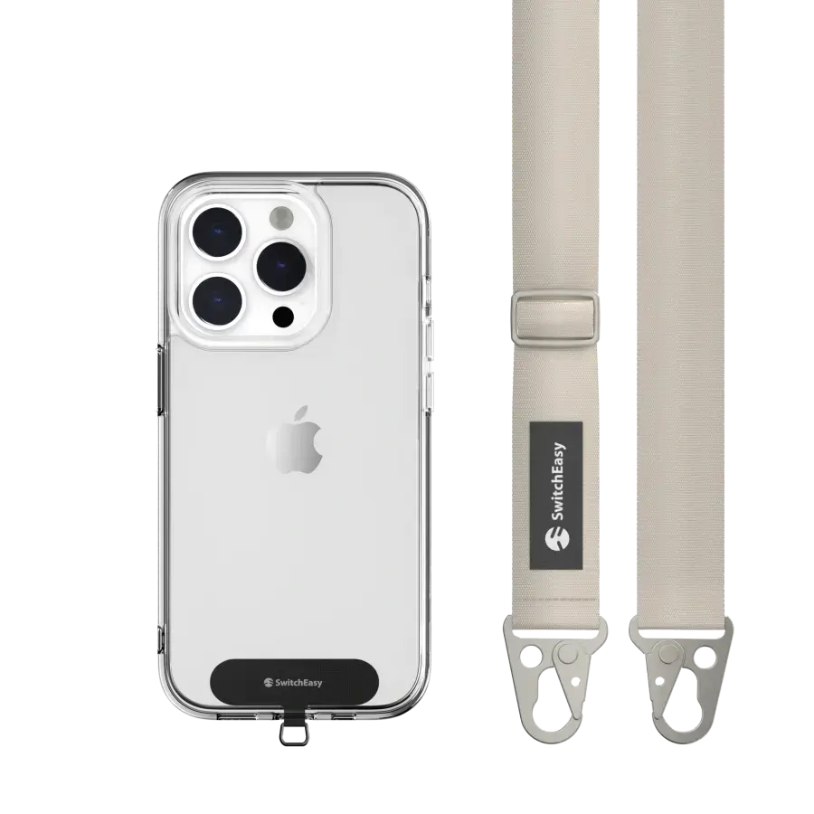 Ремінець через плече SwitchEasy Easy Strap+Easy Strap Card 25mm - Coconut White (SPHIPH155CH23)