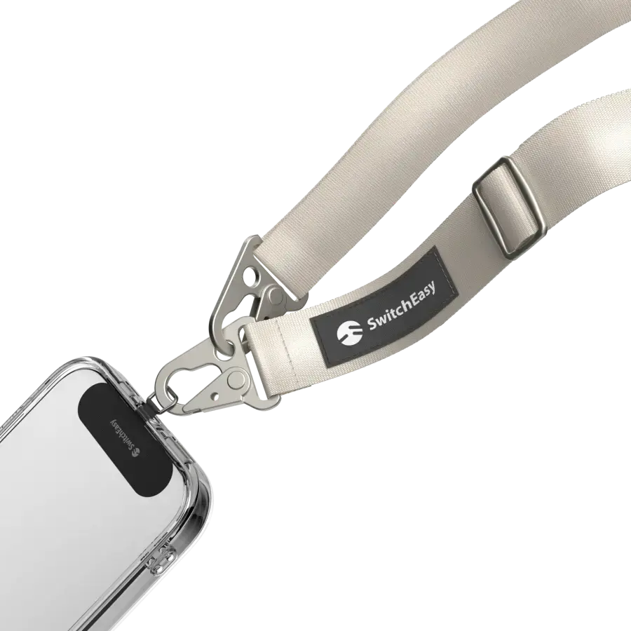 Ремінець через плече SwitchEasy Easy Strap+Easy Strap Card 25mm - Coconut White (SPHIPH155CH23)