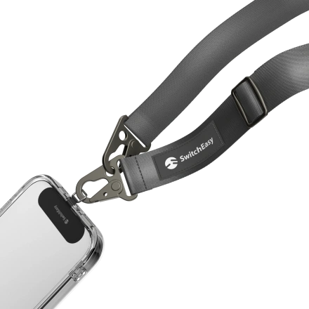 Ремешок через плечо SwitchEasy Easy Strap+Easy Strap Card 25mm - Dark Gray (SPHIPH155DR23)