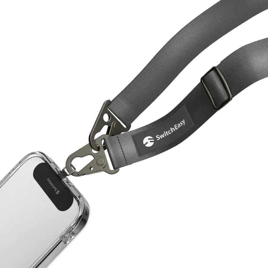 Ремінець через плече SwitchEasy Easy Strap+Easy Strap Card 25mm - Dark Gray (SPHIPH155DR23)