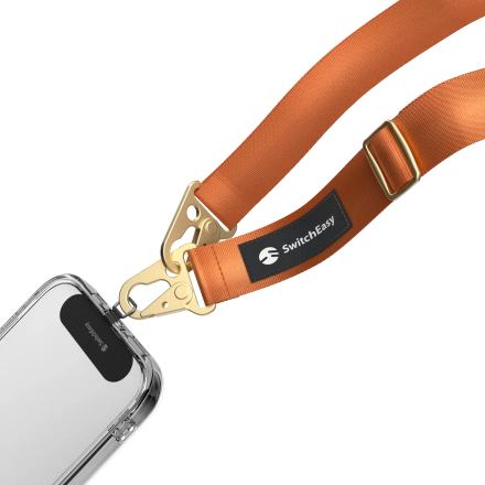 Ремешок через плечо SwitchEasy Easy Strap+Easy Strap Card 25mm - Orange (SPHIPH155OG23)