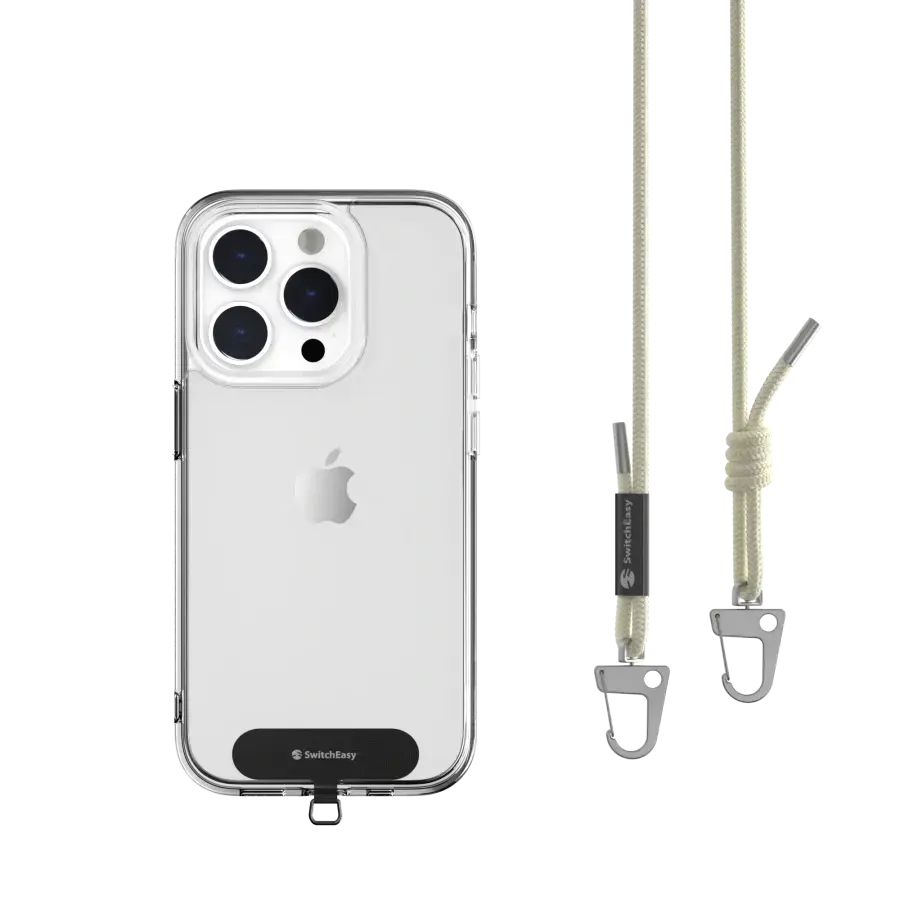 Ремінець через плече SwitchEasy Easy Strap+Easy Strap Card 6mm - White (SPHIPH154WH23)