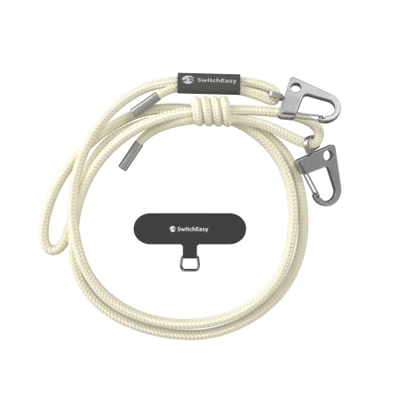 Ремешок через плечо SwitchEasy Easy Strap+Easy Strap Card 6mm - White (SPHIPH154WH23)