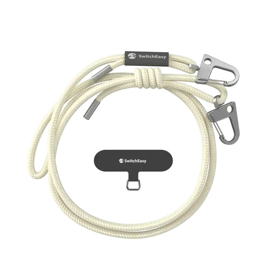 Ремінець через плече SwitchEasy Easy Strap+Easy Strap Card 6mm - White (SPHIPH154WH23)
