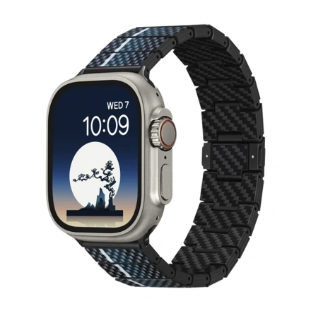 Ремешок Pitaka Chroma Carbon Band Poetry of Things Moon для Apple Watch 49/45/44mm (AWB2306)