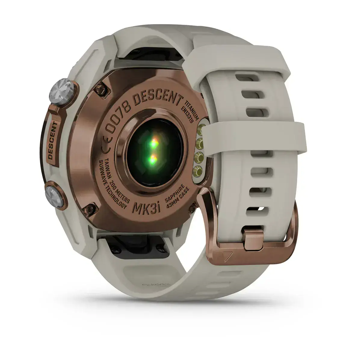 Смарт-годинник Garmin Descent Mk3i – 43 mm Bronze PVD Titanium with French Gray Silicone Band and Descent T2 Transceiver (BNDL-DMK3-43TFDT2)