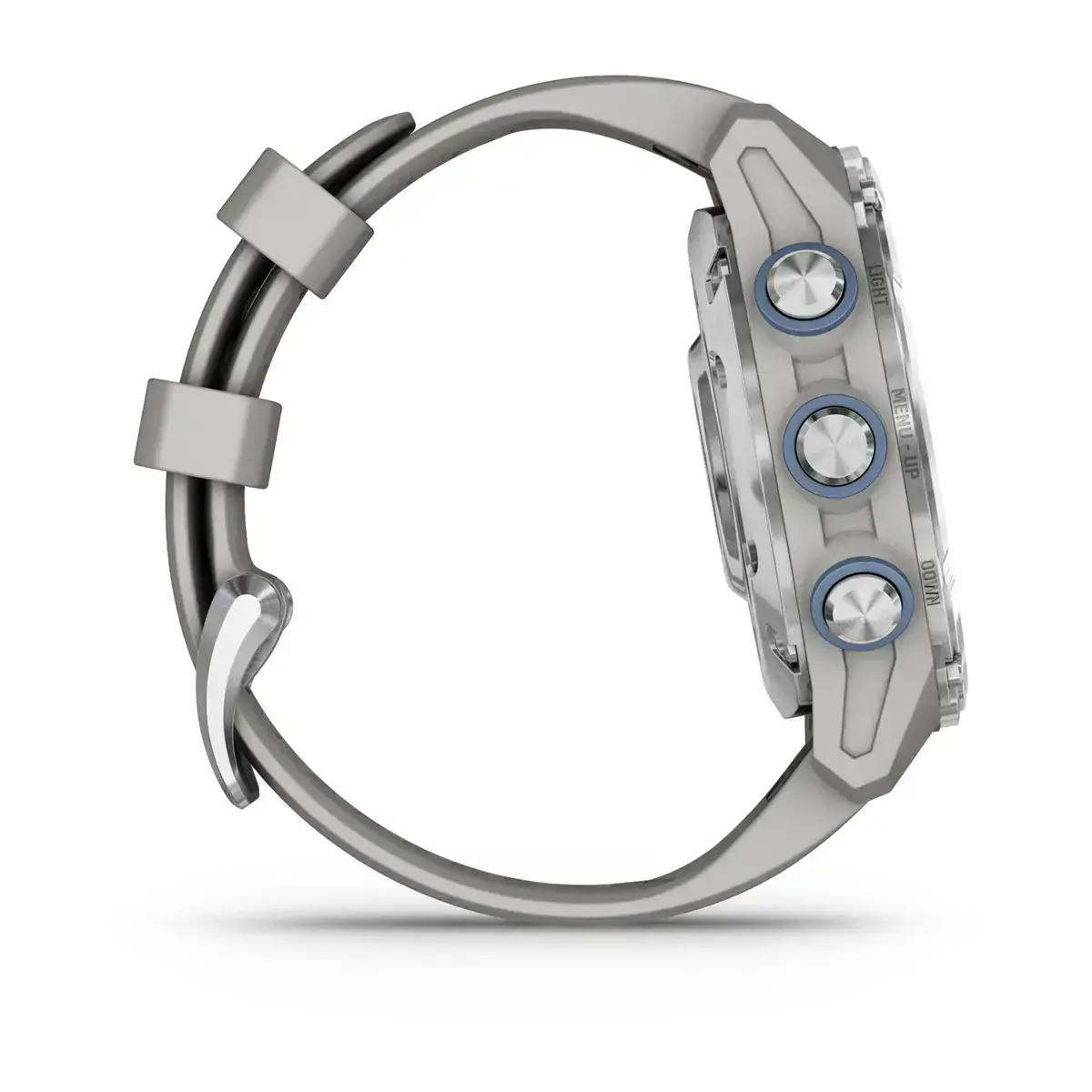 Смарт-годинник Garmin Descen Mk3 – 43 mm Stainless Steel with Fog Gray Silicone Band (010-02753-03/04)