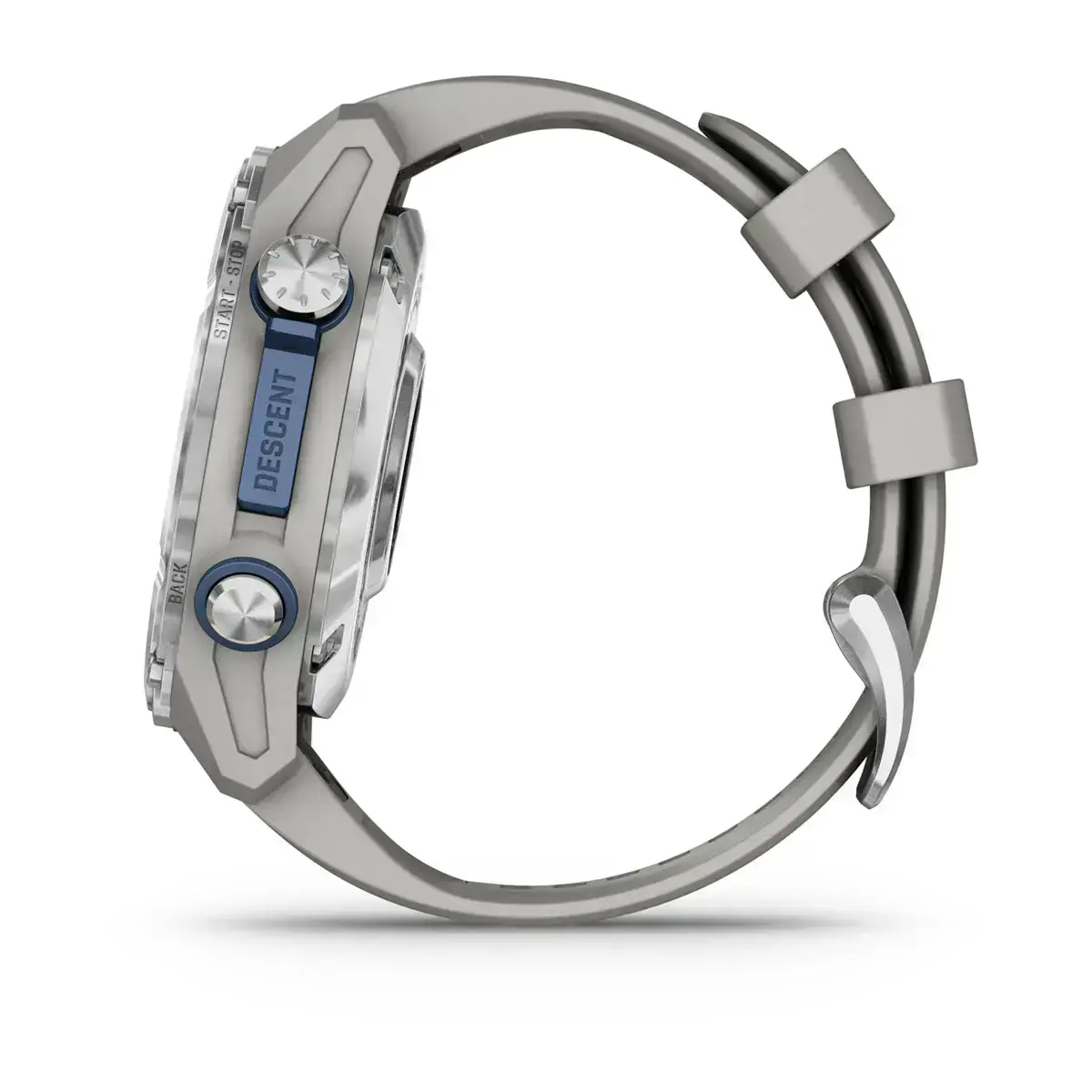 Смарт-годинник Garmin Descen Mk3 – 43 mm Stainless Steel with Fog Gray Silicone Band (010-02753-03/04)