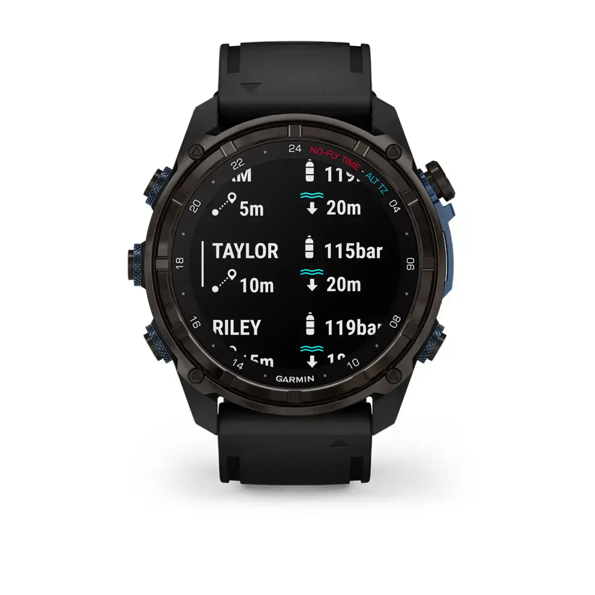 Смарт-часы Garmin Descent Mk3i – 51 mm Carbon Gray DLC Titanium with Black Silicone Band (010-02752-10/11)