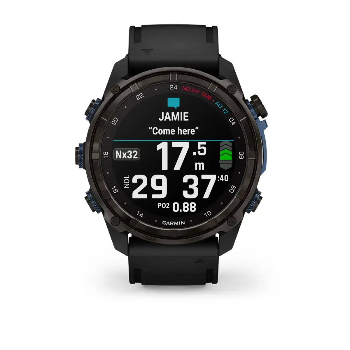 Смарт-часы Garmin Descent Mk3i – 51 mm Carbon Gray DLC Titanium with Black Silicone Band (010-02752-10/11)