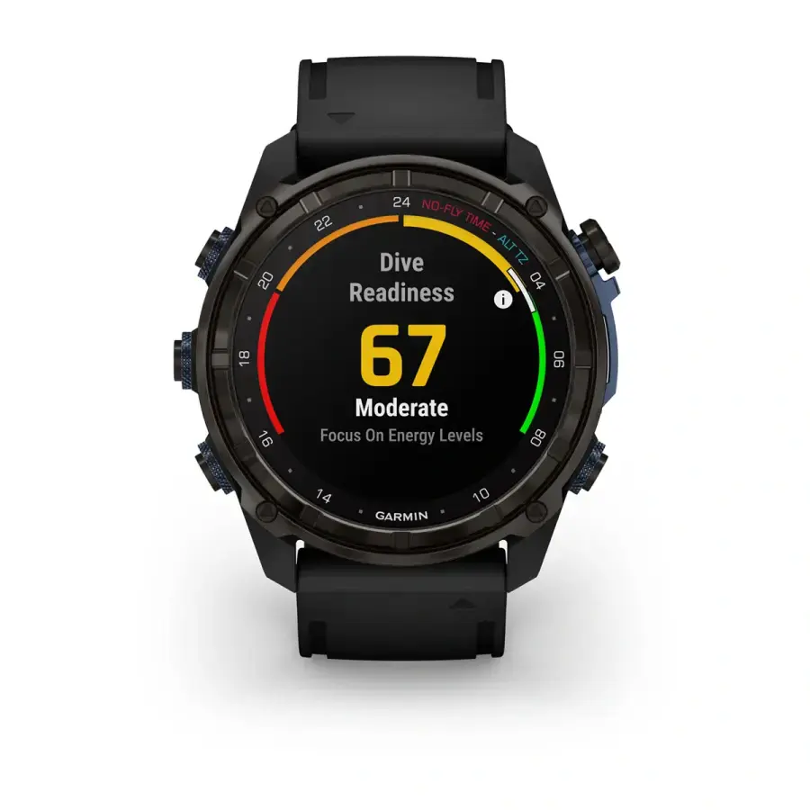 Смарт-годинник Garmin Descent Mk3i – 51 mm Carbon Gray DLC Titanium with Black Silicone Band and Descent T2 Transceiver (BNDL-DMK3-51CGDT2)
