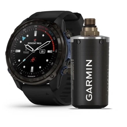 Смарт-часы Descent Mk3i – 51 mm Carbon Gray DLC Titanium with Black Silicone Band and Descent T2 Transceiver (BNDL-DMK3-51CGDT2)