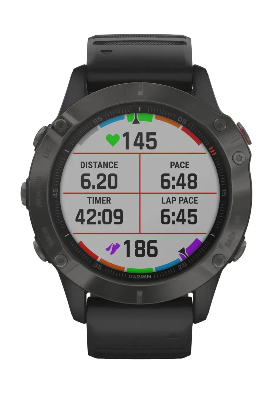 Смарт-годинник Garmin Fenix 6 Sapphire Сarbon Grey DLC with Black Band (010-02158-10/11)