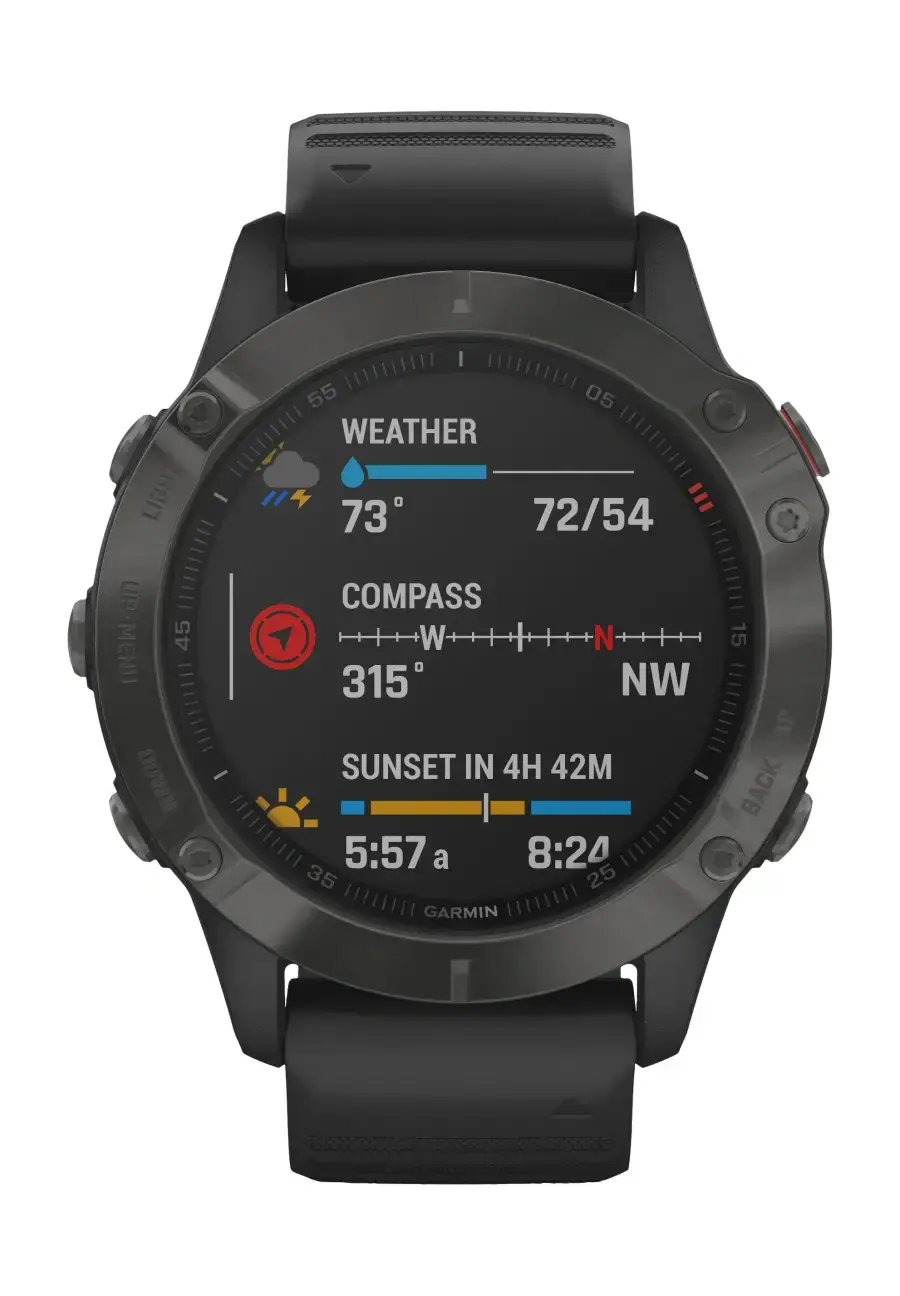 Смарт-годинник Garmin Fenix 6 Sapphire Сarbon Grey DLC with Black Band (010-02158-10/11)