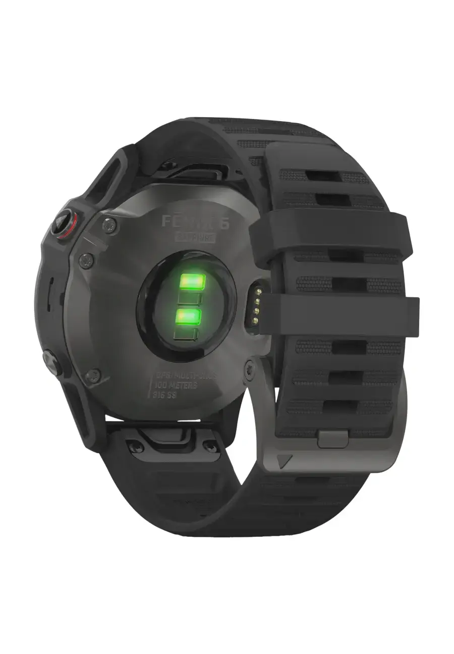 Смарт-годинник Garmin Fenix 6 Sapphire Сarbon Grey DLC with Black Band (010-02158-10/11)