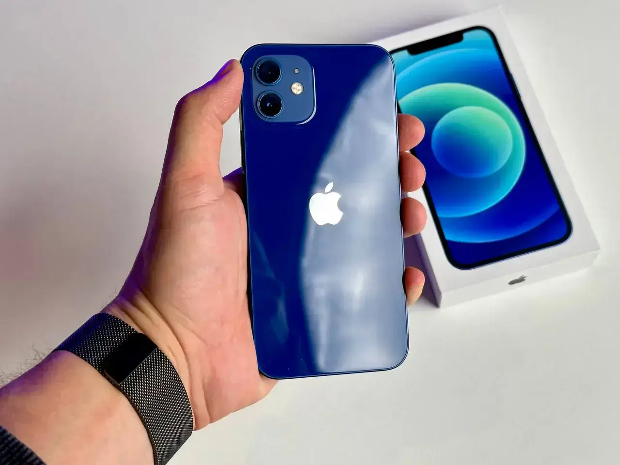 USED Apple iPhone 12 128GB Blue (MGHF3, MGJE3)🔋86%(Стан - 9/10, Комплект - iPhone, коробка | гарантія - 1 міс.)