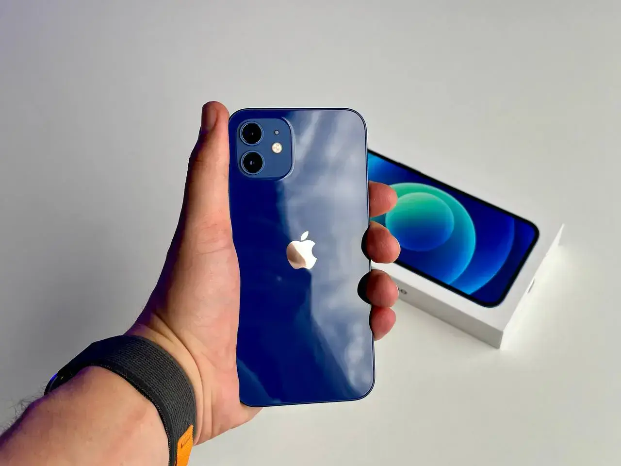 USED Apple iPhone 12 Dual Sim 256GB Blue (MGH43)🔋100%(Стан - 8/10, Комплект - повний | гарантія - 1 міс.)