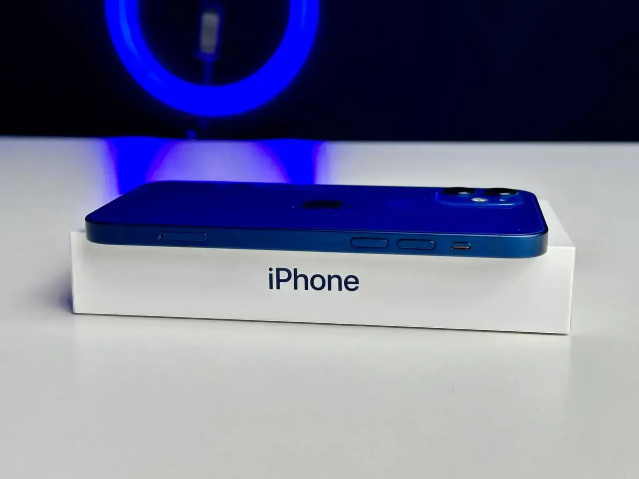 USED Apple iPhone 12 Dual Sim 256GB Blue (MGH43)🔋100%(Стан - 8/10, Комплект - повний | гарантія - 1 міс.)