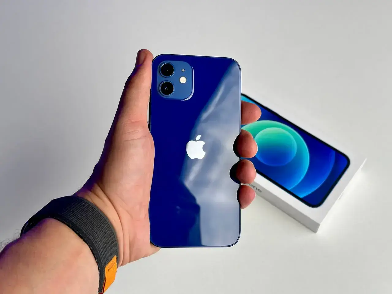 USED Apple iPhone 12 Dual Sim 256GB Blue (MGH43)🔋100%(Стан - 8/10, Комплект - повний | гарантія - 1 міс.)