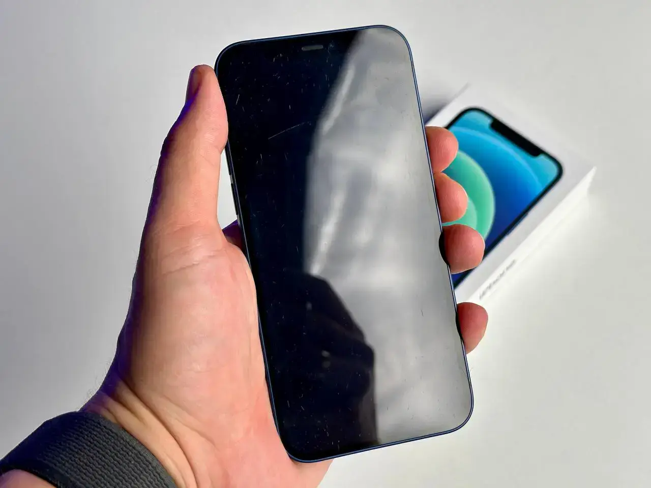 USED Apple iPhone 12 Dual Sim 256GB Blue (MGH43)🔋100%(Стан - 8/10, Комплект - повний | гарантія - 1 міс.)